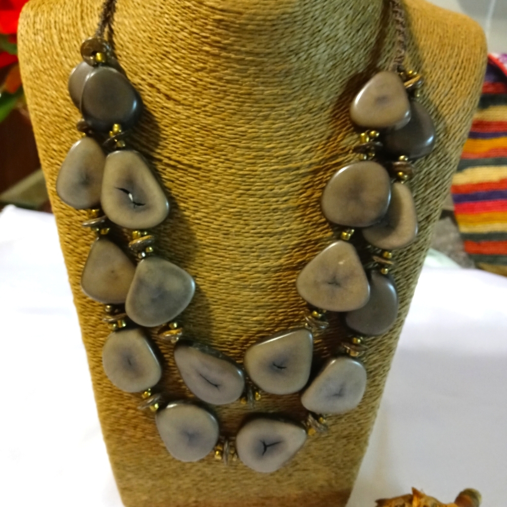 Tagua Nut Necklace, Artisanal, New, Boutique